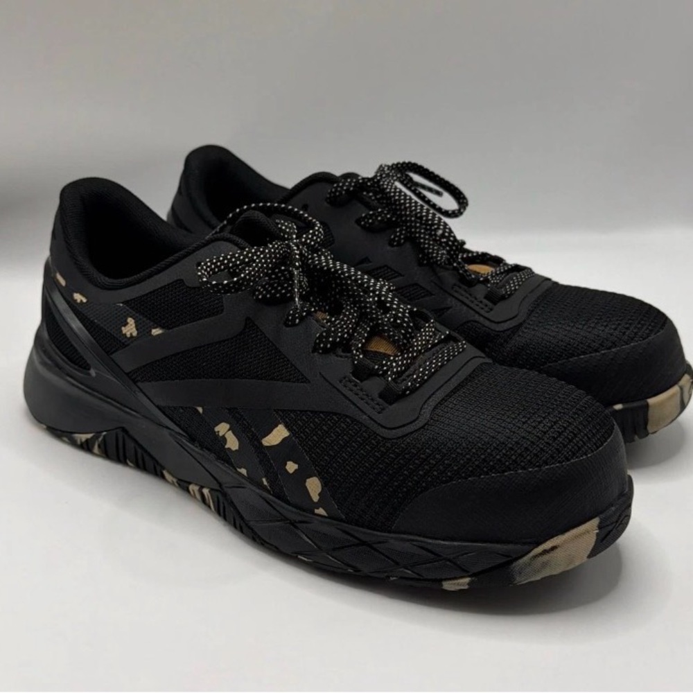 Reebok Black and Tan Women's Sneakers
